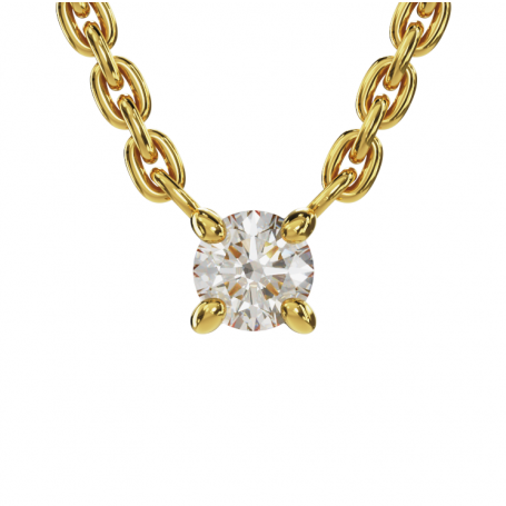 Chaîne pendentif Beaucoup - B_007_J3N_D - Or jaune Diamant