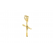 Pendentif Croix Torsade - B_083_J3N - Or jaune