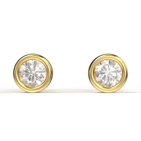 Boucles d'oreilles Reflet - B_089_J3N_D - Or jaune Diamant