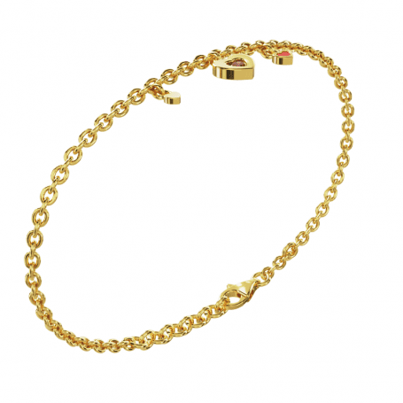 Bracelet Romance - B_151_J3N_Gr - Or jaune Grenat