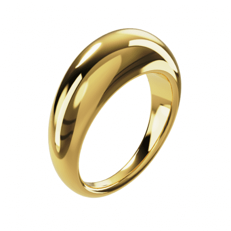 Bague Dome - B_161_J3N - Or jaune
