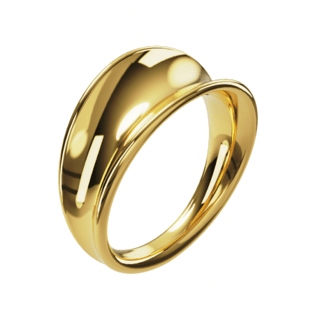 Bague Concave - B_163_J3N - Or jaune