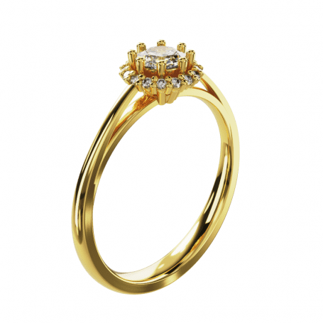 Bague Callisto - B_179_J3N_D - Or jaune Diamant