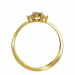 Bague Trilogie - B_178_J3N - Or jaune