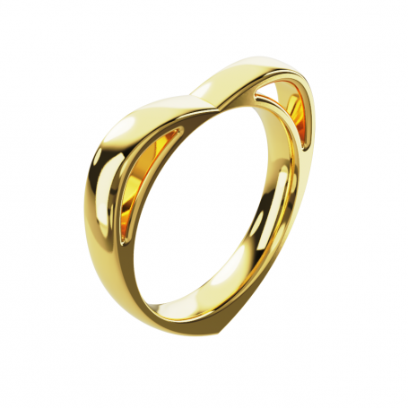Bague Coeur - B_032_J3N - Or jaune