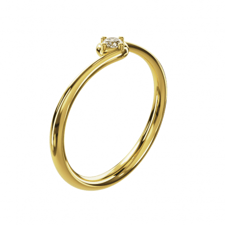 Bague Déclaration - B_184_J3N - Or jaune Diamant