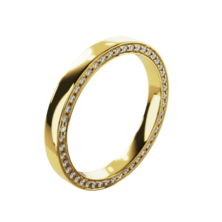 Bague Comblée - B_180_J3N - Or jaune Diamant