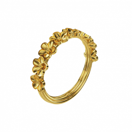 Bague floraison - B_292_J3N - Or jaune