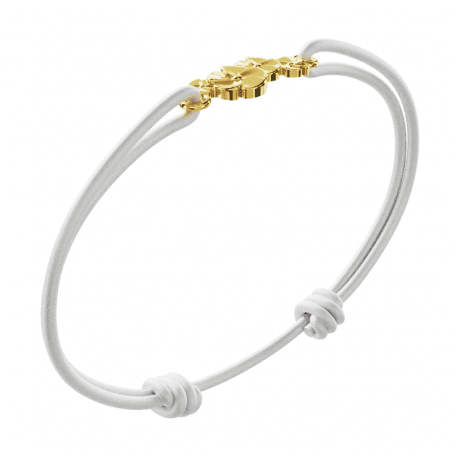 Bracelet fleurs - B_238_J3N - Or jaune Blanc