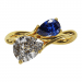 Bague Ames liées - B_290_J3N - Or jaune