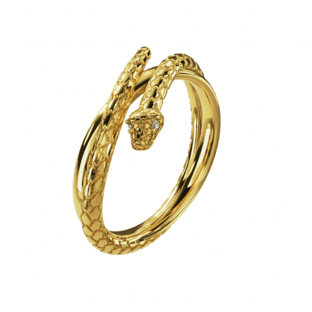 Bague Nagini - B_271_J3N - Or jaune Diamant