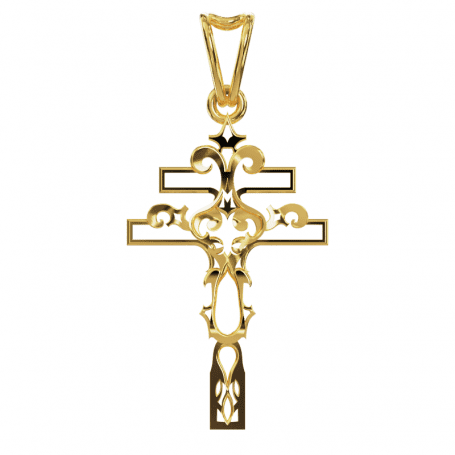 Pendentif étoile de Lorraine - B_412_J3N - Or jaune