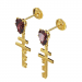 Boucles d'oreilles Héraldique - B_417_J3N - Or jaune