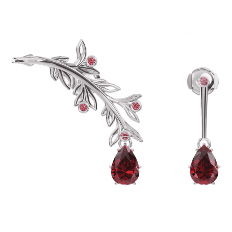 Boucles d'oreilles Hivéria - B_420_Ag - Argent